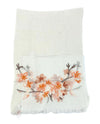 S-21 LINEN FLORAL EMBROIDERED SCARF WHITE MULTI