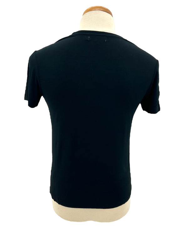 HENRAIL S17MT-0032 MENS SOLID TEE BLACK