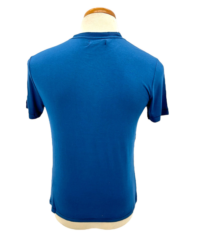 HENRAIL S17MT-0032 MENS SOLID TEE POSEIDON BLUE