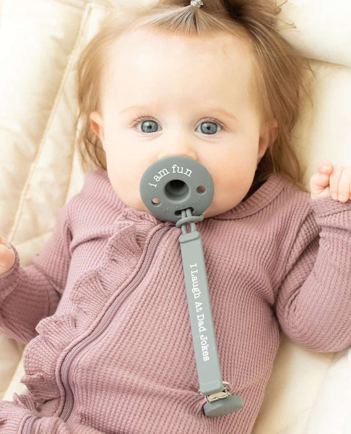 BELLA TUNNO SPC10 DAD JOKES PACIFIER CLIP | Silicone Strap Paci Clip ...