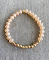 Stack Stretch Bracelet ID STYLE MATTE STONES CHAMPAGNE