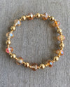 Stack Stretch Bracelet LARGE STONES & BEADS CHAMPAGNE