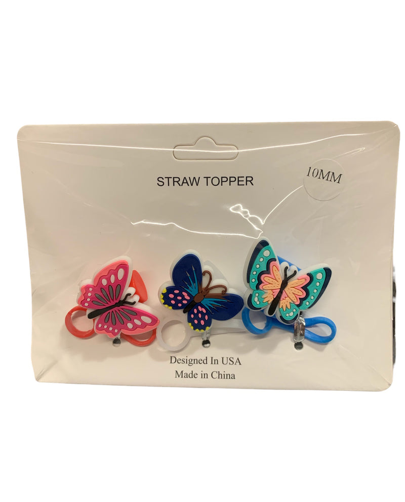 ST1002 STRAW TOPPERS 10MM butterfly