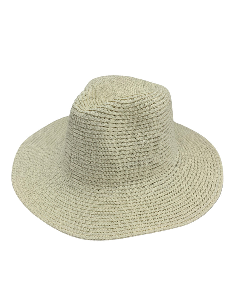 SH8010 FEDORA STRAW HAT IVORY