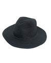 SH8010 FEDORA STRAW HAT BLACK