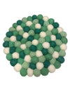 THIRSTYSTONE ROUND FELT TRIVET GREEN