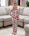 TRUCK HOME FOR THE HOLIDAY SLEEP SET- KIDS WHITE/RED