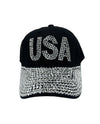 BH1047-C USA BASEBALL CAP black