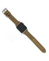 BRIGHTON W2042L SUTTON BRAIDED LEATHER WATCH BAND OLIVE