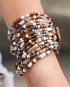 Solid Buckle Stretch Bracelet BROWN/BLACK MULTI
