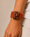 Solid Buckle Stretch Bracelet ORANGE