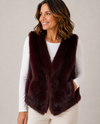 MADE IN ITALY DH25216 FUR VEST BURGUNDY