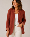 MADE IN ITALY DH6242 PIQUE SWEATER BLAZER RUST
