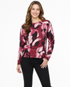 CHARLIE B C22684 PINK REVERSIBLE SWEATER