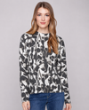 CHARLIE B C2546RP SMUDGE REVERSIBLE SWEATER BLACK