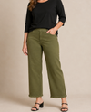MULTIPLES M35714PP P/O 5-PKT FRINGE HEM ANKLE PANT OLIVE