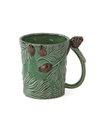 56054B 4.5 INCH GREEN CERAMIC PINECONE MUG