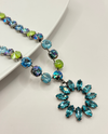 RMD FLORAL FANCY SUNFLOWER NECKLACE SWEET GREENS