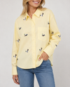 EESOME TH17285 DUCK EMBROIDERED BTTN DOWN SHIRT CREAM