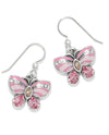 BRIGHTON JA0321 LA TULIPE BUTTERFLY PNK FR WIRE EARRING
