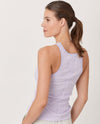 MYSTREE A-60678 RIBBED SCOOP NECK TANK lavender