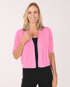 NINETY NS1430 ELBOW SLV SHRUG STRAWBERRY