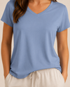 MIRABEAU 72038-F DENIM BLUE LOUNGE SHIRT