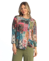 JESS & JANE SC6-2249 AMAZONIA TOP W/ BUTTONS OLIVE