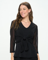 JOSTAR 4082MR MESH CARDIGAN BLACK