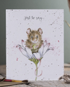 WRENDALE ARTSY SINGLE CARDS MOUSE WISHES JUST FOR YOU