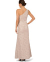 ADRIANNA PAPELL AP1E212660 SEQUIN JACQUARD ONE SHOULDER MARBLE