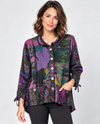 PARSLEY & SAGE 26W221G24 VELMA BUTTON FRONT SHIRT PURPLE