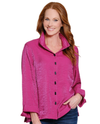 MULTIPLES M46116BM WIRE COLLAR BUTTON FRONT SHIRT