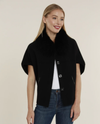 DOLCE CABO 74017-FF FAUX FUR TRIM CARDIGAN BLACK