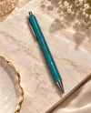 SPARKLE CLICK PEN TEAL/SILVER