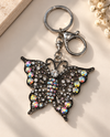 BUTTERFLY KY752 KEY CHAIN/PURSE CHARM AB/SILVER
