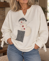 KUNKY'S WHITE COLE SNOWMAN TIE PULLOVER WHITE