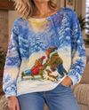 MADE IN ITALY NYL6 O/S WINTER CHILDREN PRINTED KNIT SWEATER ONE SIZE