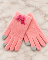 MERRY BOWS TEXTING GLOVES 76759-F PINK