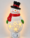TIMELESS HOLIDAY CERAMIC NIGHT LIGHT 76159-C SNOWMAN