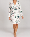 HOLIDAY SKIERS LNG SLV SLEEP DRESS 76473-F