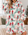 CARDINAL & HOLLY OVERSIZE BLANKET PULLOVER 75155-F