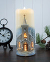 CHRISTMAS CHAPEL FIBER OPTIC CANDLE LC2507
