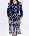 KEREN HART 46036 NAVY WHITE PRINT DRESS