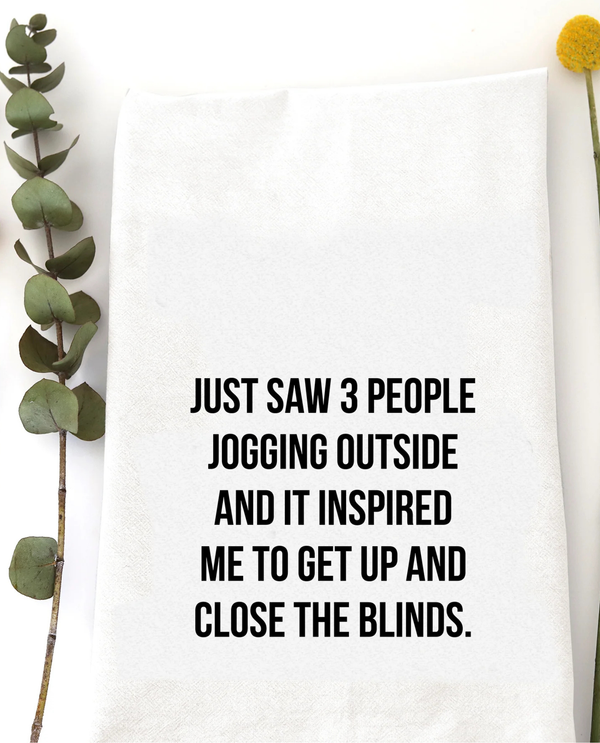 WILDWOOD LANDING 11230 JOGGING OUTSIDE TEA TOWEL