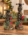 RESIN PINECONE CANDLE HOLDER