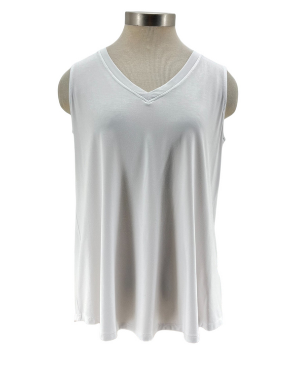 PURE ESSENCE 210-4830 SOLID V-NECK TANK