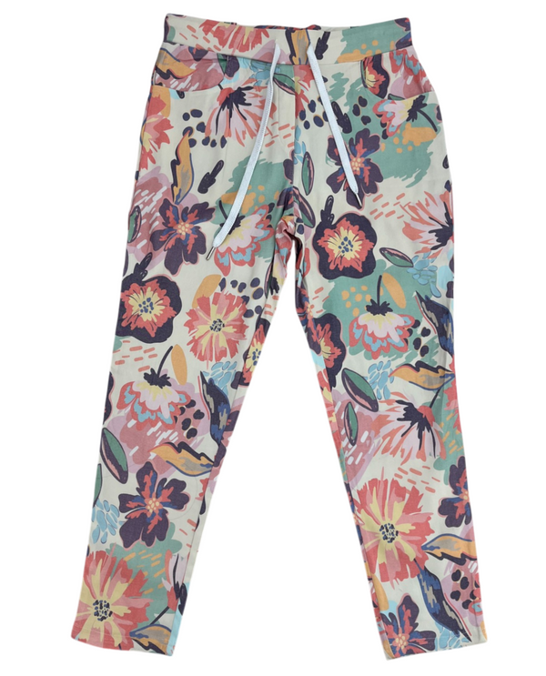 PRINT DRAWSTRING PANT CORAL/MULTI