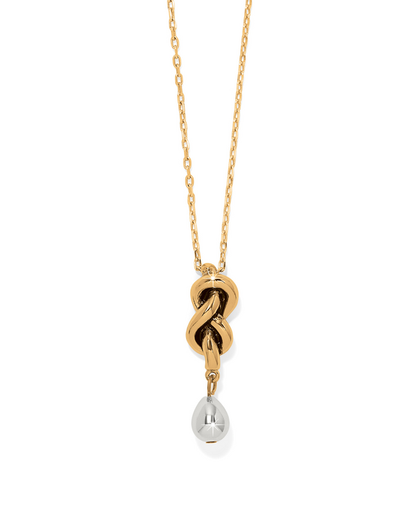 BRIGHTON JM7725 INTERLOCK SINGLE KNOT 2 TONE NECKLACE