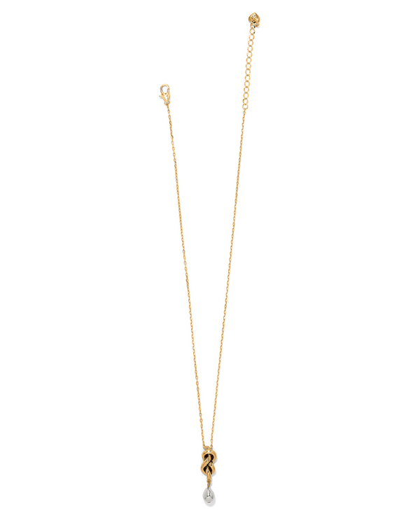 BRIGHTON JM7725 INTERLOCK SINGLE KNOT 2 TONE NECKLACE